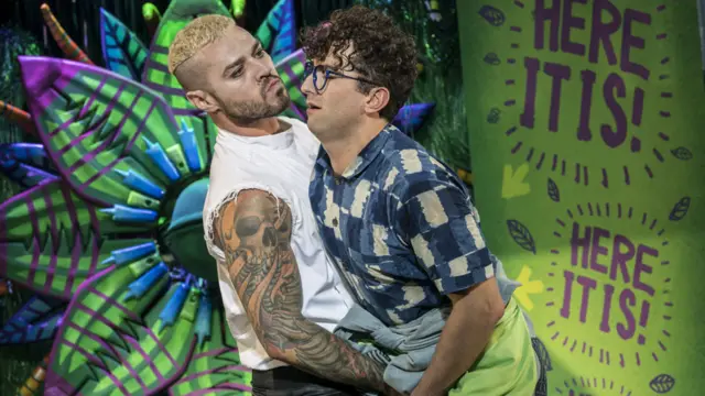 Matt Willis with Marc Antolin in Little Shop of Horrors