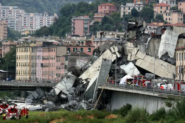 Collapsed bridge