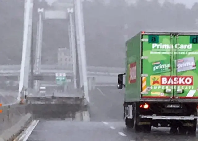 truck on bridge