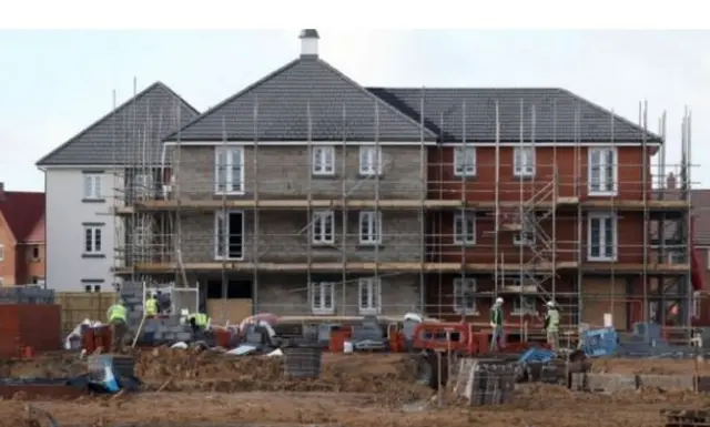 Houses being built