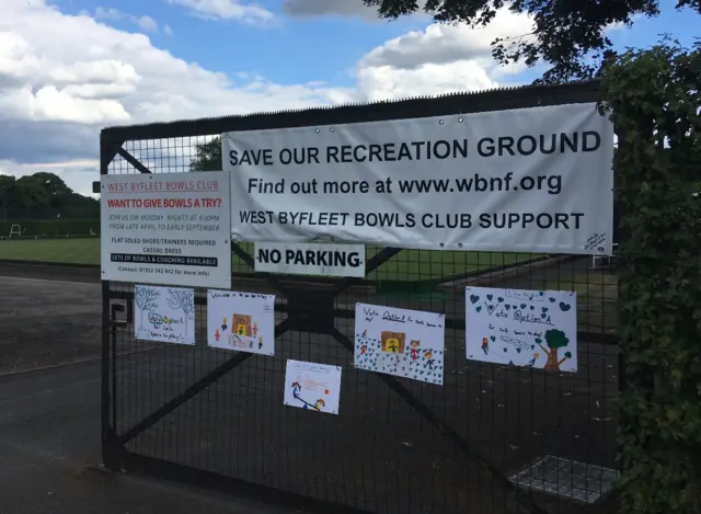 Gate to recreation ground