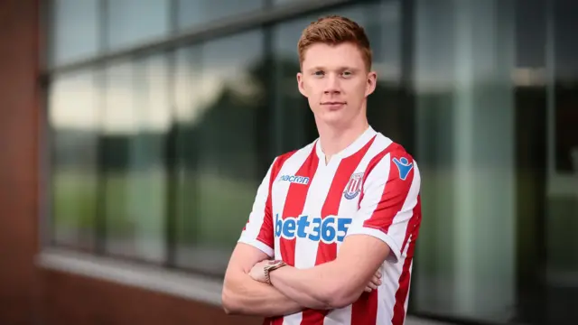 Sam Clucas in Stoke City shirt