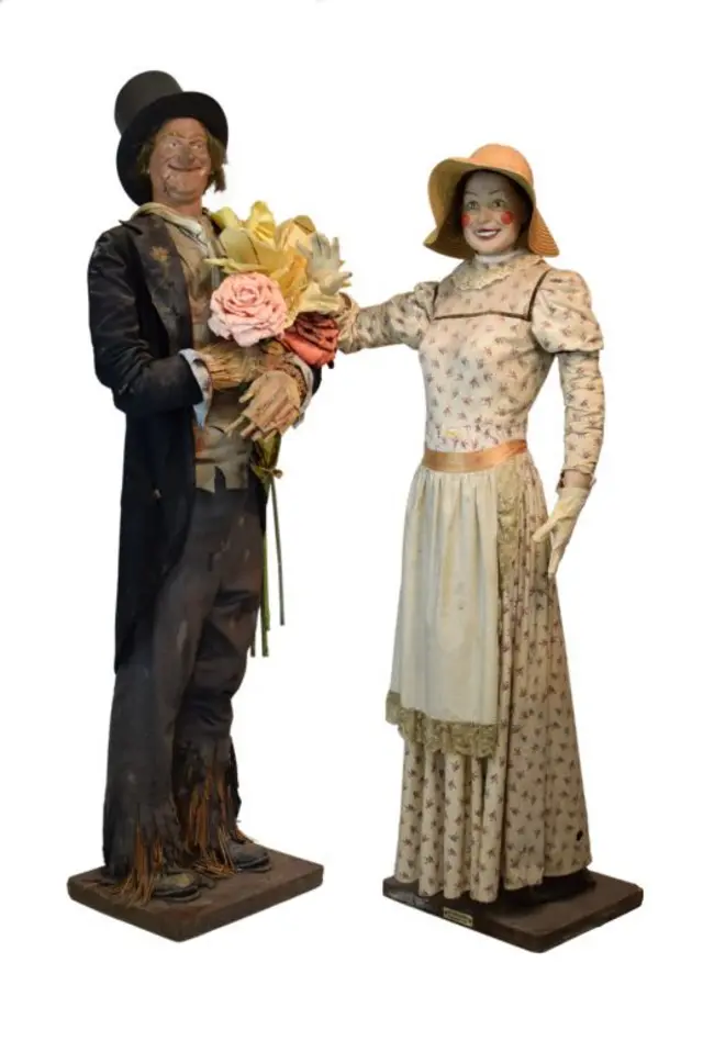 Worzel and Aunt Sally figures