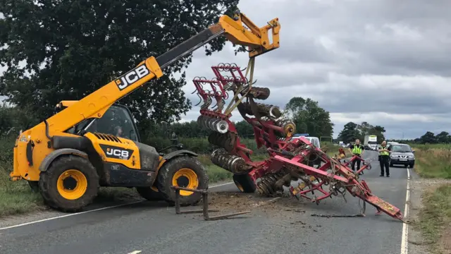 Plough in road