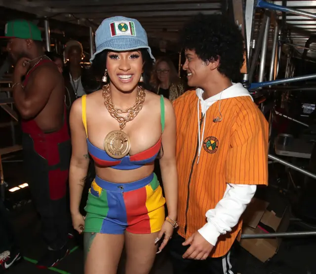 Cardi B and Bruno Mars