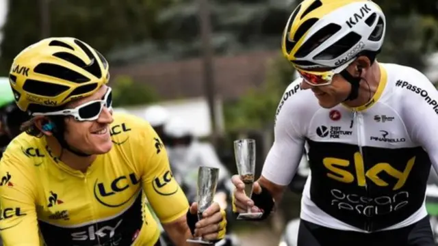 Geraint Thomas and Chris Froome