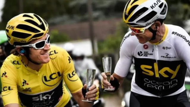 Geraint Thomas and Chris Froome