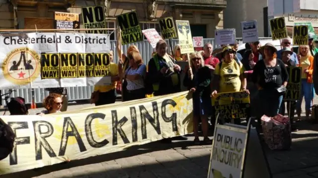 anti-fracking demo