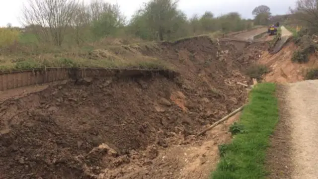 Collapsed canal