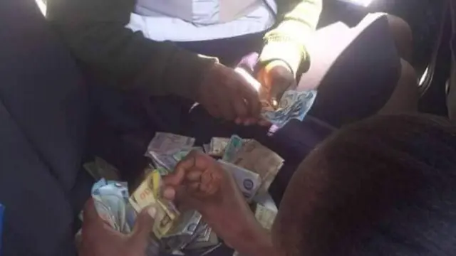 The money collected by the officers