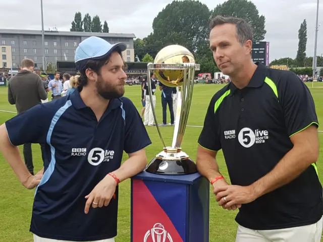 Felix White and Michael Vaughan