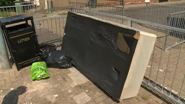 Fly-tipped rubbish