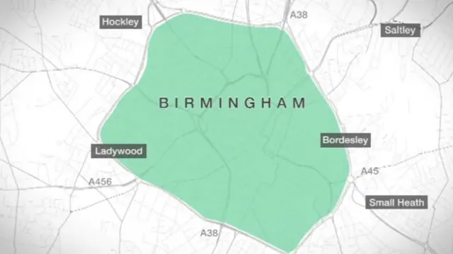 Birmingham city centre map