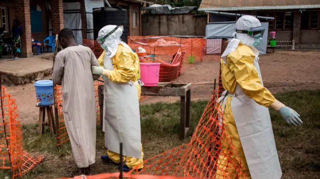 Ebola workers in Beni, DR Congo