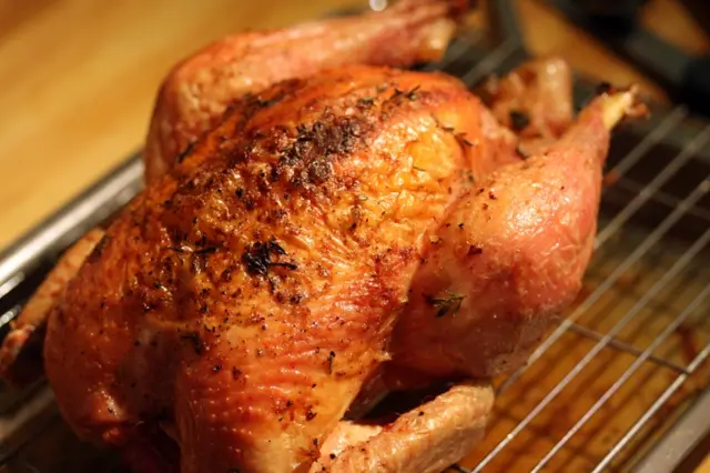 A roast chicken