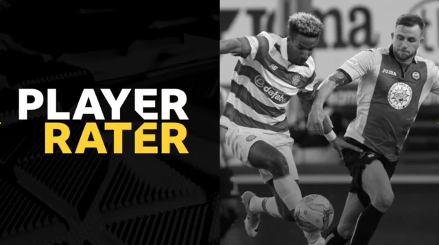 Partick Thistle v Celtic player rater graphic