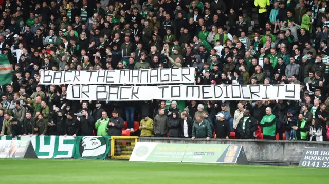 Celtic fans banner