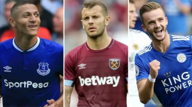 It was a day of contrasting fortunes for (left to right) Richarlison, Jack Wilshere and James Maddison