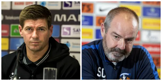 Rangers manager Steven Gerrard and Kilmarnock counterpart Steve Clarke