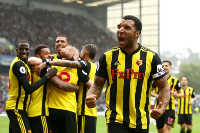 Troy Deeney celebrates