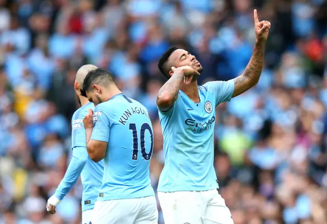 Gabriel Jesus celebrates