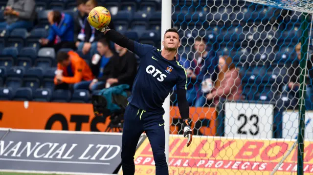 Daniel Bachmann starts in goal for Kilmarnock in place of Jamie MacDonald