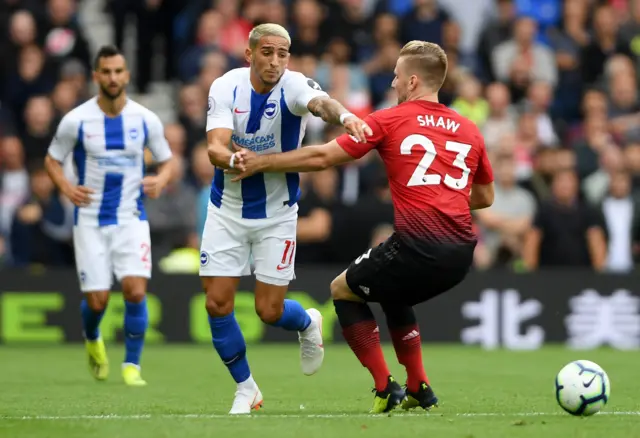 Anthony Knockaert and Luke Shaw