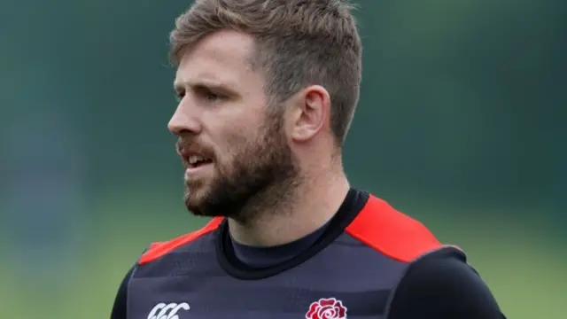 England"s Elliot Daly during training