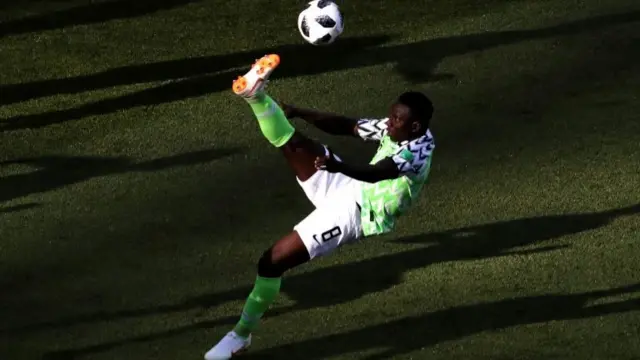 Oghenekaro Etebo in action in Russia