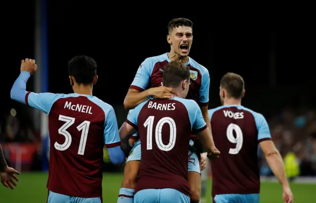 Ashley Barnes celebrates