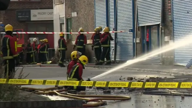 Factory fire in Aston area of Birmingham