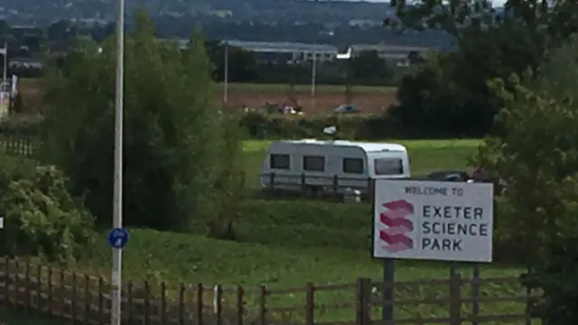 Travellers' camp in Exeter