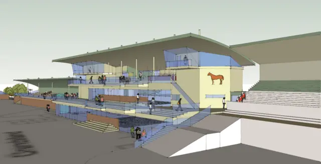 Artists impression of new grandstand