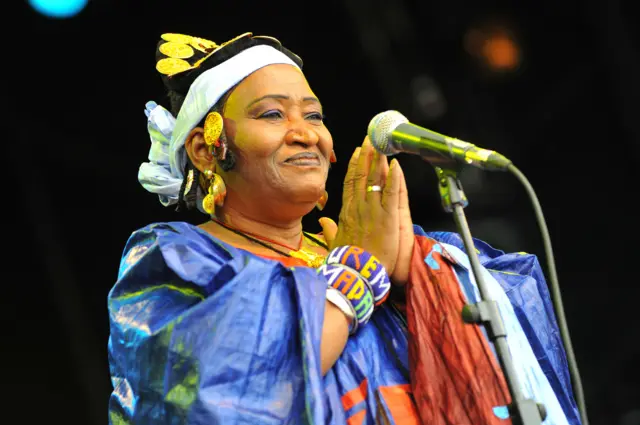 Khaira Arby performs on stage during day two of the Womad Festival 2011 at Charlton Park on July 30, 2011 near Malmesbury in Wiltshire, England.