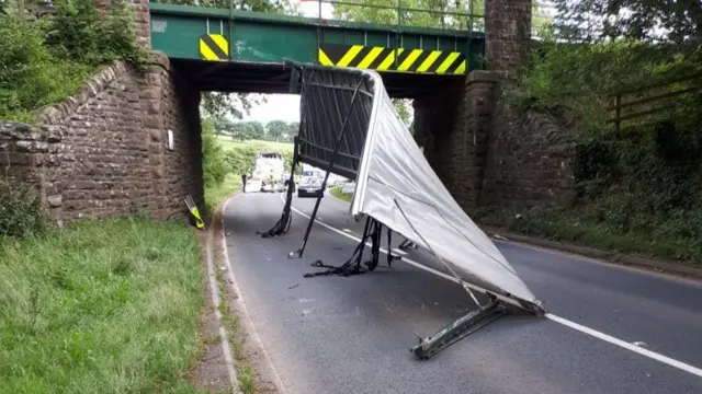 Debris near the bridge