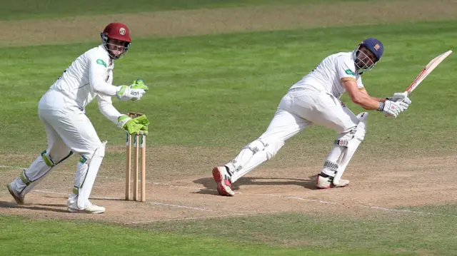 Nick Browne batting at Taunton