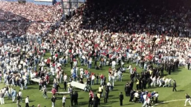 Ninety-six Liverpool fans were fatally crushed in the 1989 Hillsborough disaster