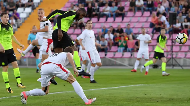 Olivier Ntcham heads Celtic into the lead