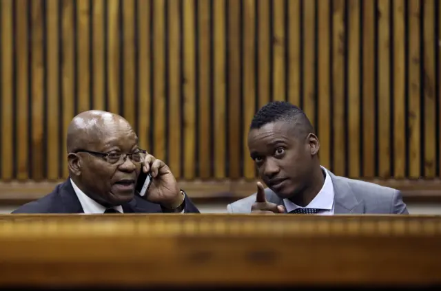 Jacob Zuma and his son Duduzane in court