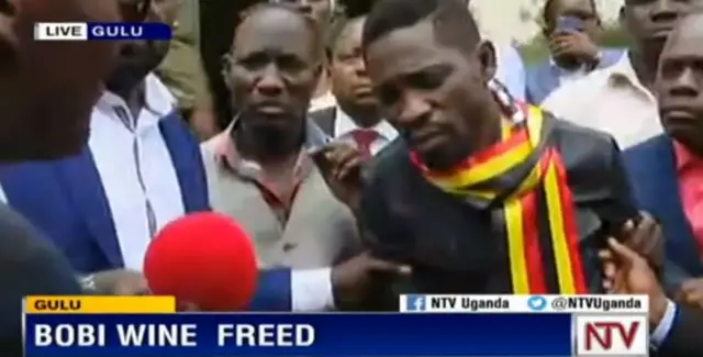 Screen grab showing Bobi Wine