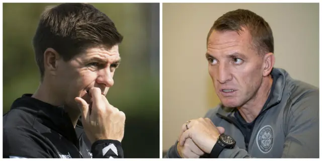 Rangers manager Steven Gerrard and Celtic counterpart Brendan Rodgers