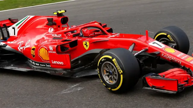 Kimi Raikkonen in action for Ferrari