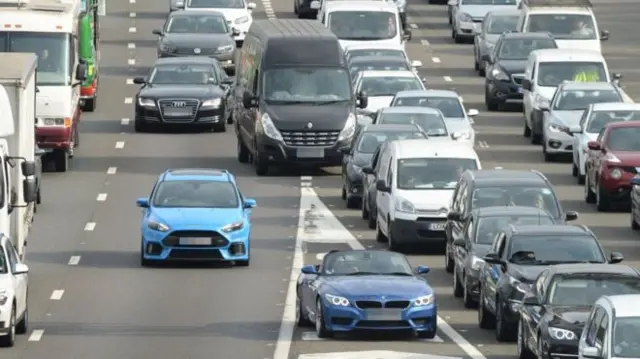 Cars on a motorway