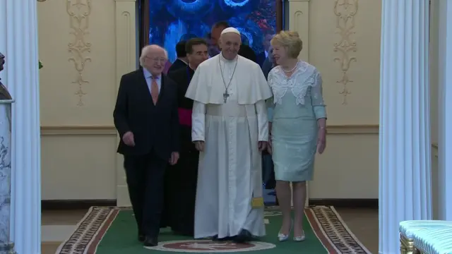 Pope Francis in Áras an Uachtaráin