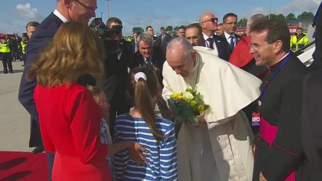 Simon Coveney's daughters meet the Pope