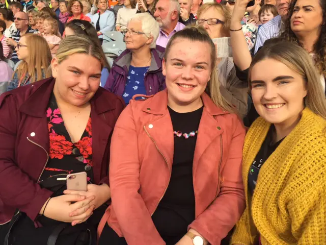 St Mary's College schoolgirls at Croke Park