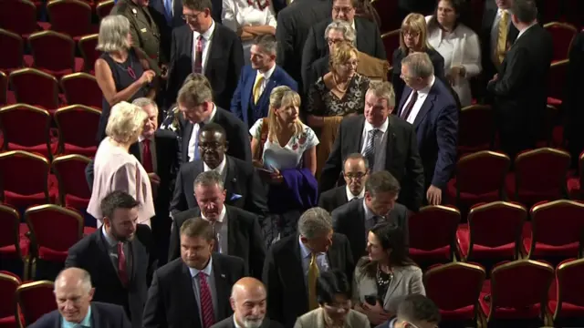 Northern Ireland politicians at the Pope's speech