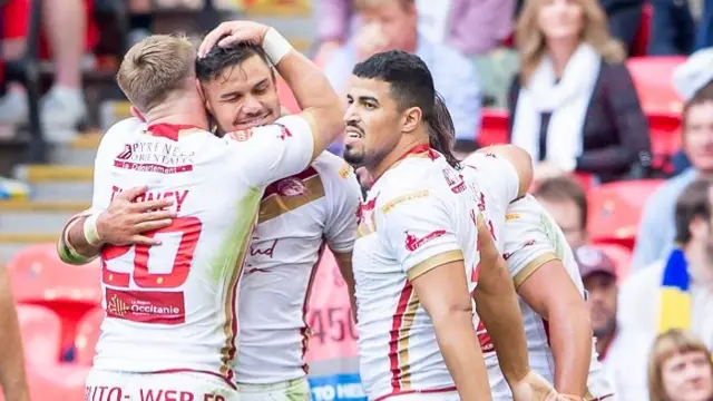 Catalans Dragons celebrate