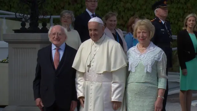 Pope Francis at Áras an Uachtaráin