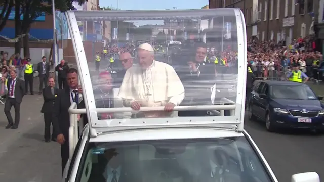 Pope in Popemobile